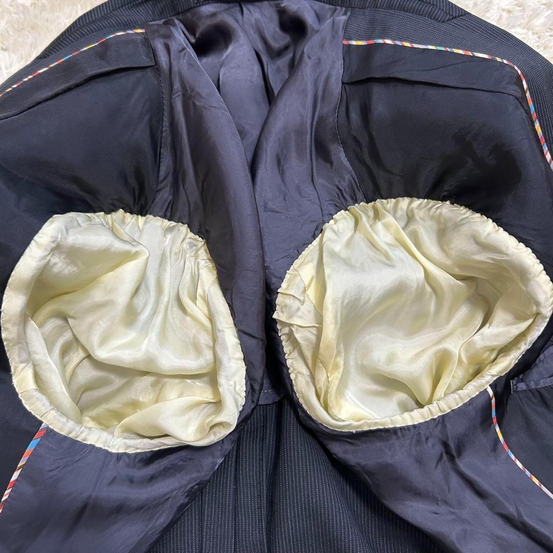 美品✨ポールスミス　マルチストライプ　セットアップ　スーツ ブラック