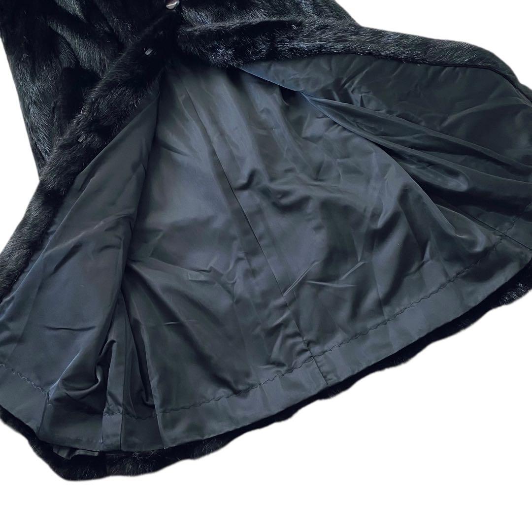 MOONBAT FOND ムーンバット【高級素材】ブラックミンク ロングコート