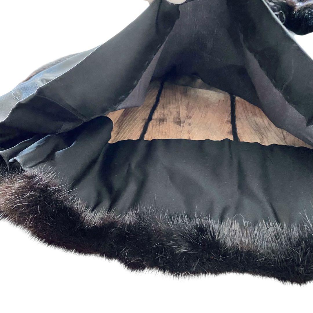 MOONBAT FOND ムーンバット【高級素材】ブラックミンク ロングコート