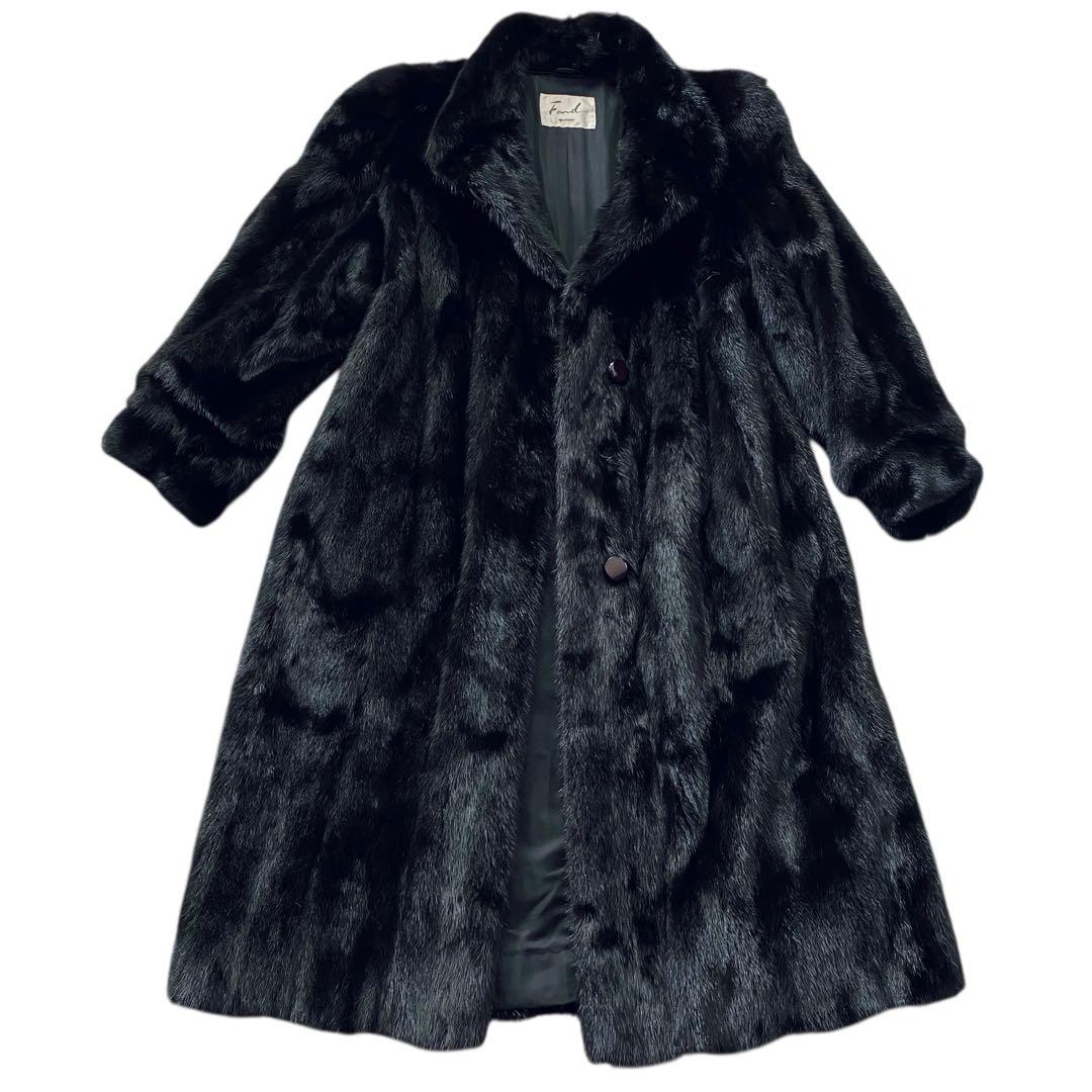 MOONBAT FOND ムーンバット【高級素材】ブラックミンク ロングコート