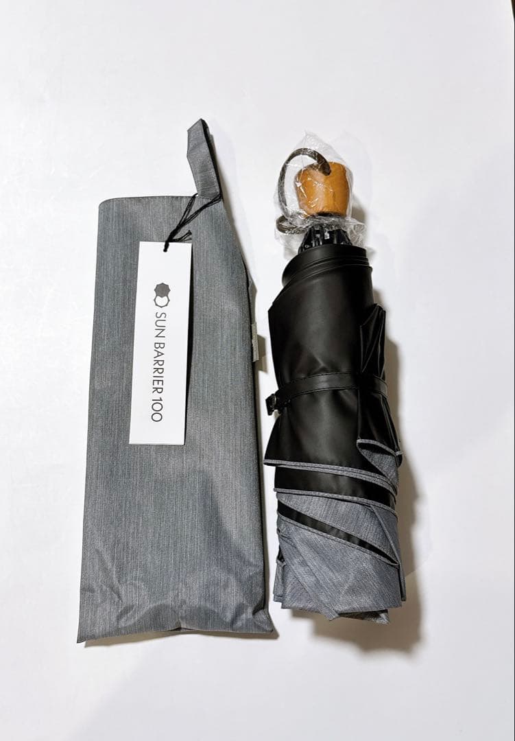 サンバリア　折りたたみ日傘　３段折 フロスト　グレー