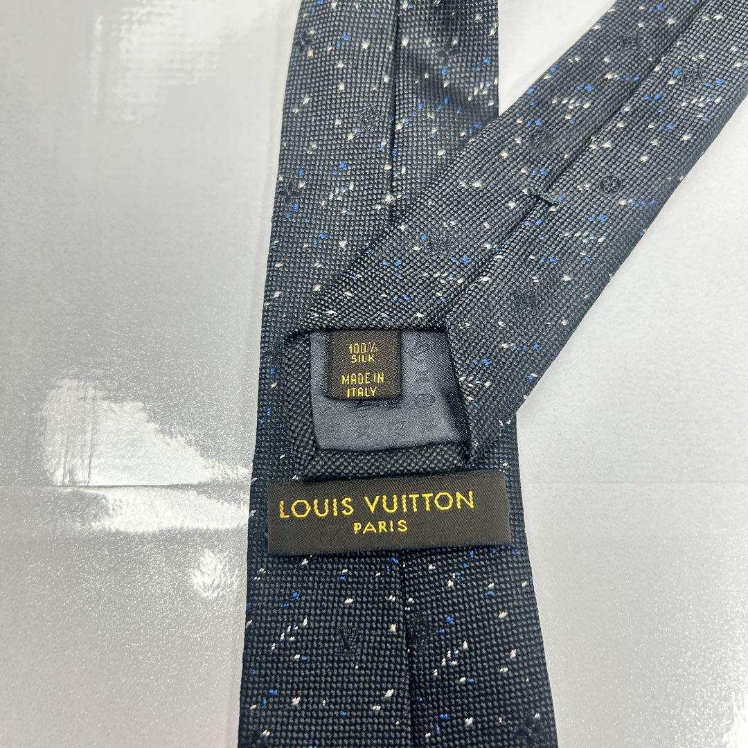 LOUIS VUITTON ルイヴィトン 極美品 ネクタイ モノグラム ブラック