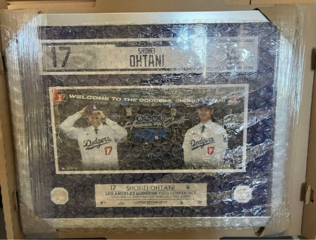 世界117点限定 大谷翔平 MLB ドジャース 入団記念フォトフレーム