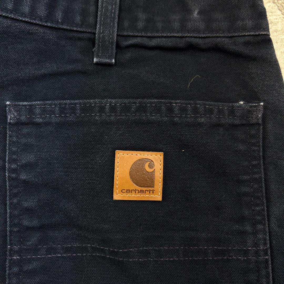 h*読様 カーハート　ダック　ペインターパンツ　ダンガリーフィット　古着　ネイビ