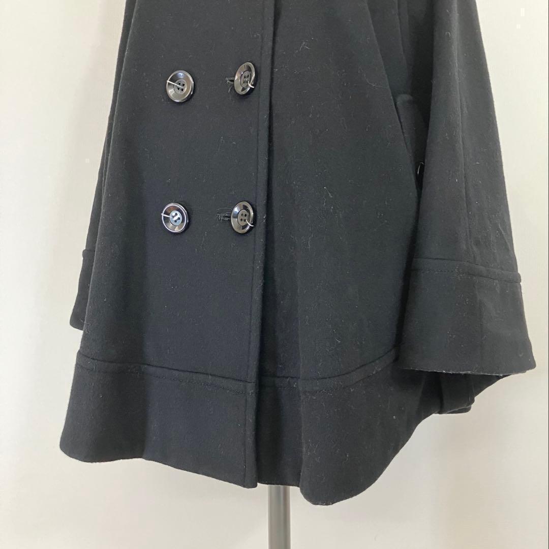 【Mサイズ】Reflect リフレクト ウール カシミヤ ポンチョ ケープコート