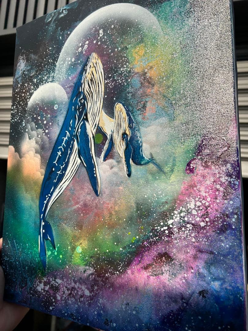 ひ*ろ様 ⭐︎匿名配送スプレーアートエデンF 6サイズキャンバス白額付き