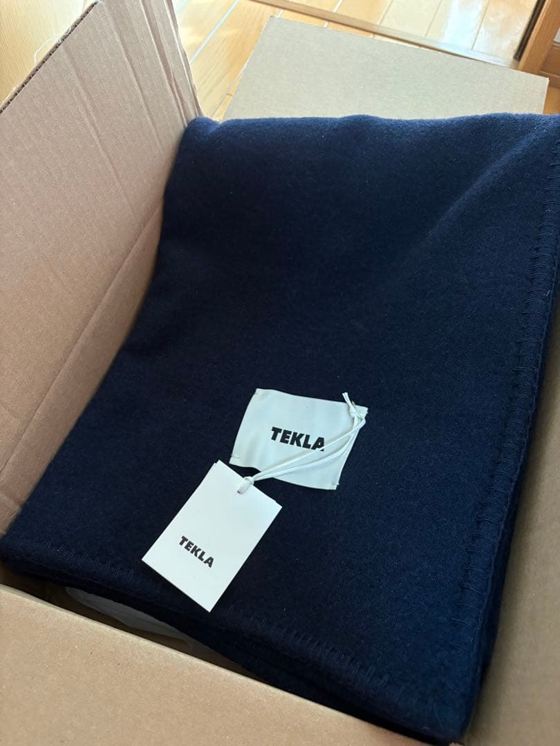Tekla テクラ ブランケット 130x180cm ネイビー