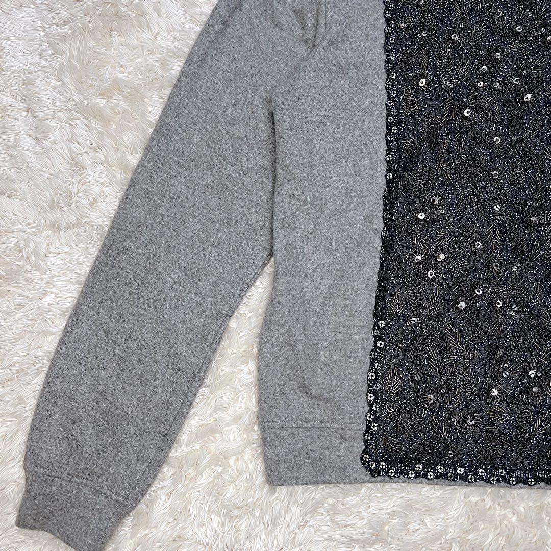 【超希少】 LOEWE スウェット カシミヤ 花柄 ビジュー ガラス ニット