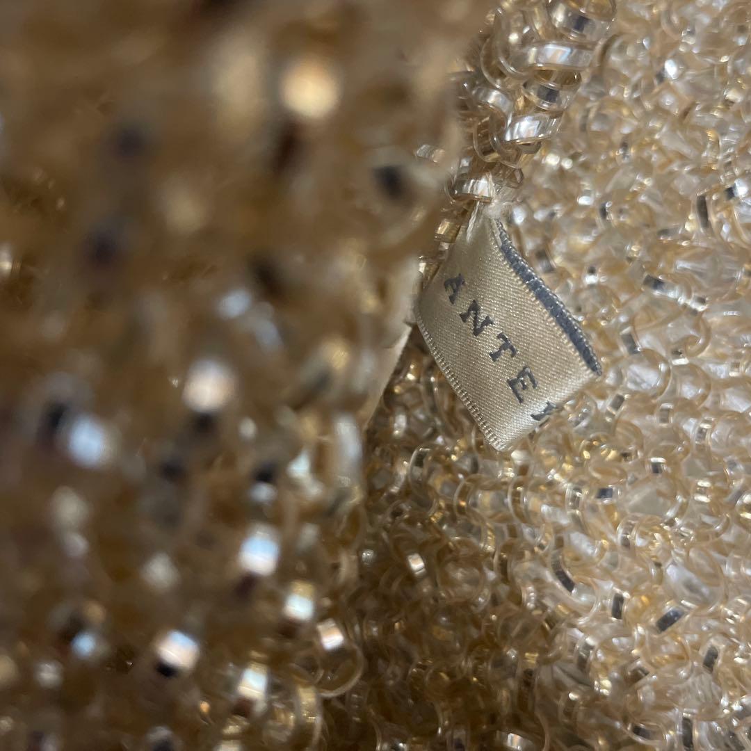 アンテプリマ　ワイヤーバック　スタンダード　スクエア　ゴールドパーティーバッグ