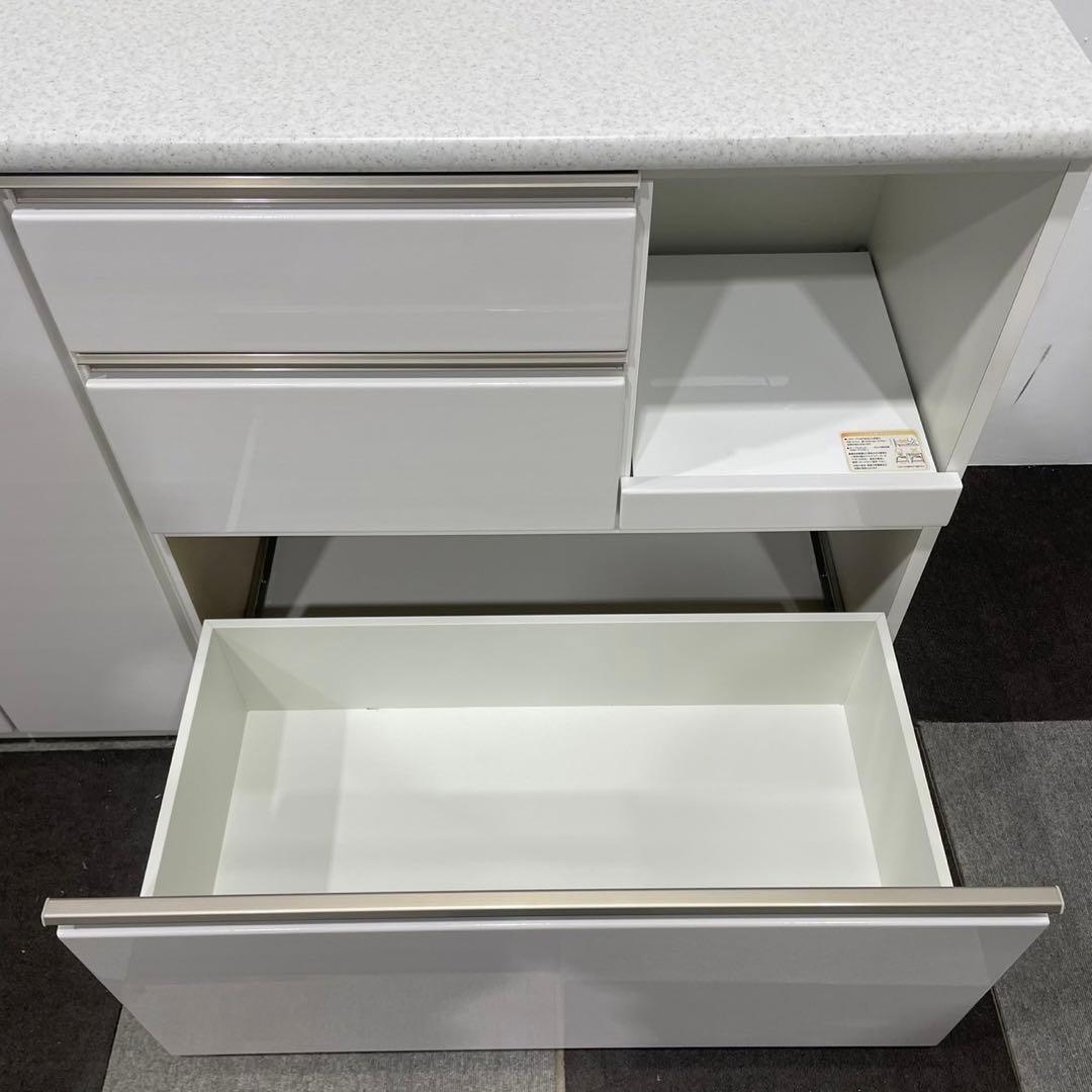 NITORI カウンター アルミナ2 収納 棚 幅140cm 家具Ap2093
