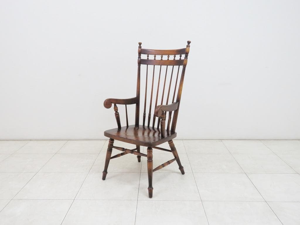 ■飛騨産業 キツツキ■ウィンザーチェア■ダイニング アーム■ナラ材■スポーク■②