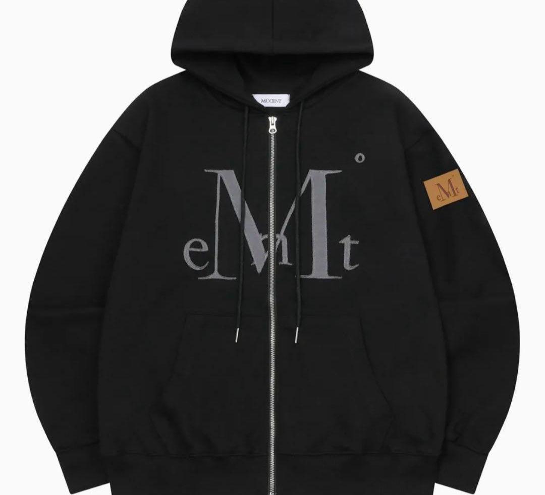 お*る様 MUCENT フルジップ 黒 パーカー