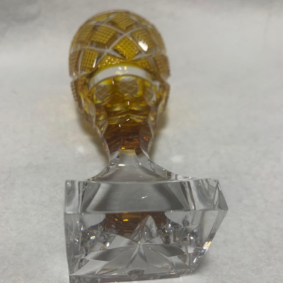 薩摩切子　脚付杯訳あり