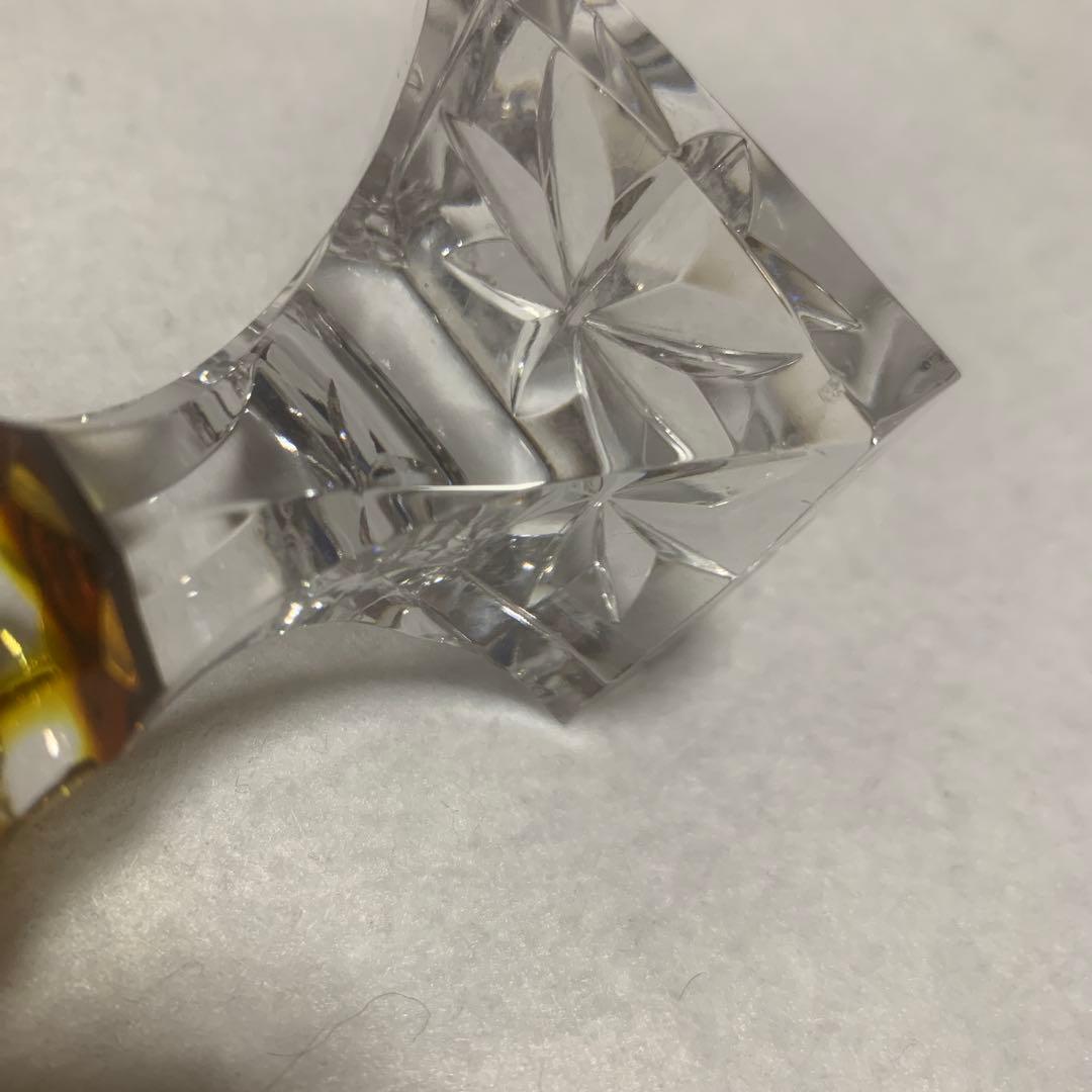 薩摩切子　脚付杯訳あり