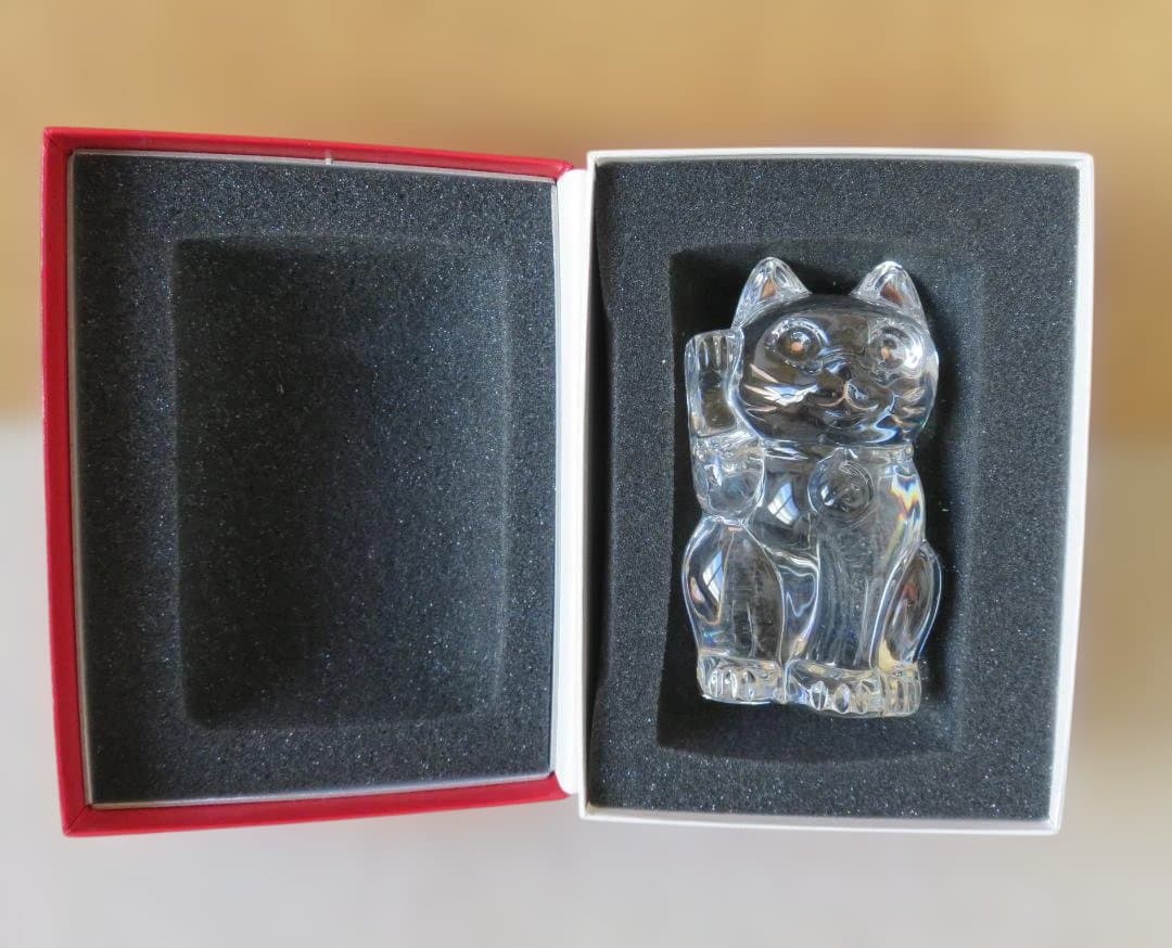 Baccarat　バカラ　招き猫　クリア