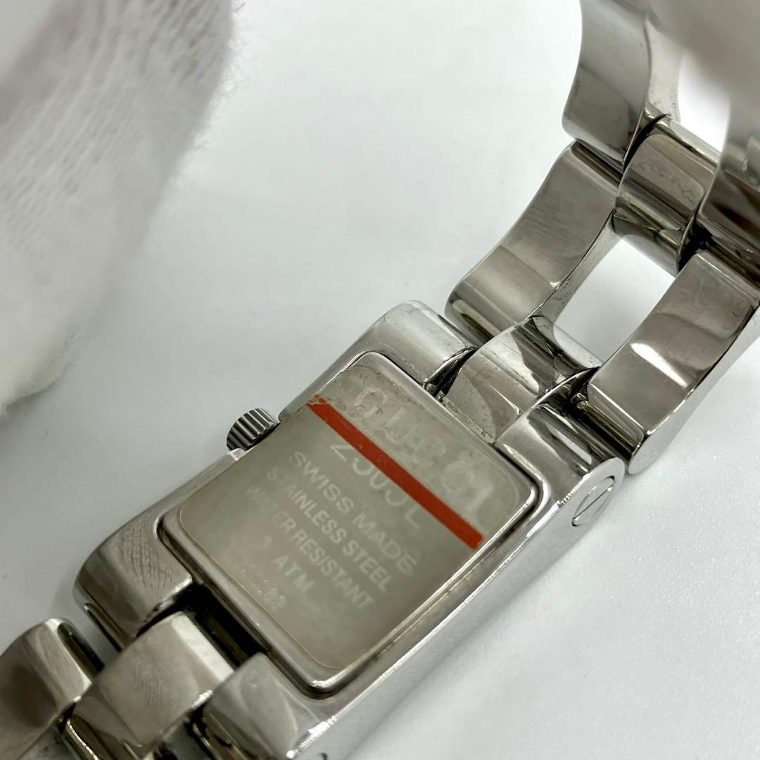 稼働 GUCCI グッチ 2305L ブラック シルバー レディース 腕時計