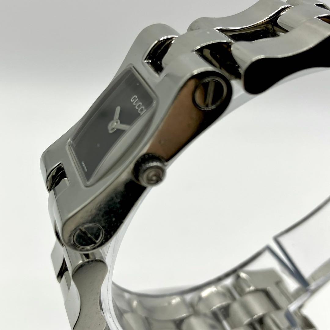 稼働 GUCCI グッチ 2305L ブラック シルバー レディース 腕時計