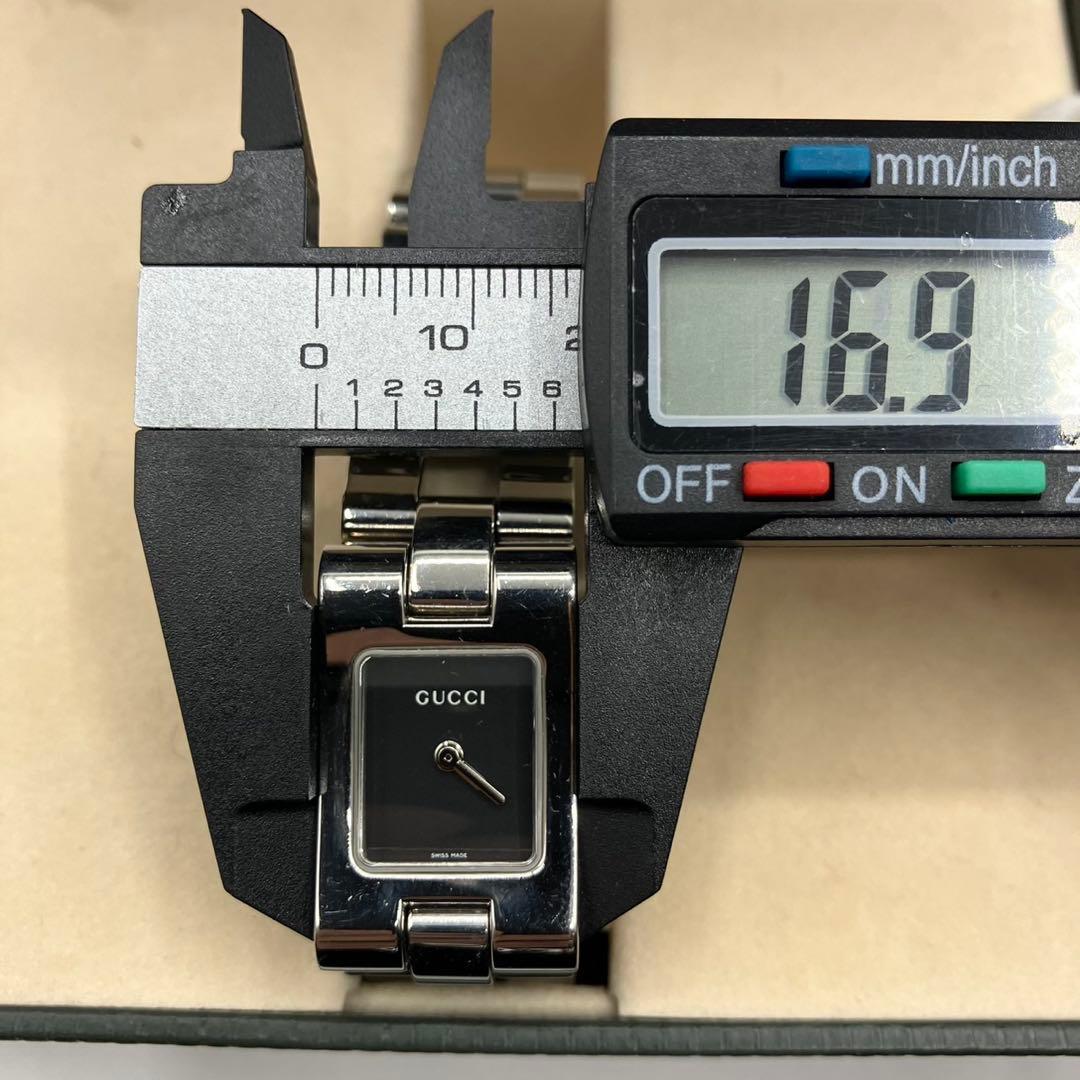 稼働 GUCCI グッチ 2305L ブラック シルバー レディース 腕時計