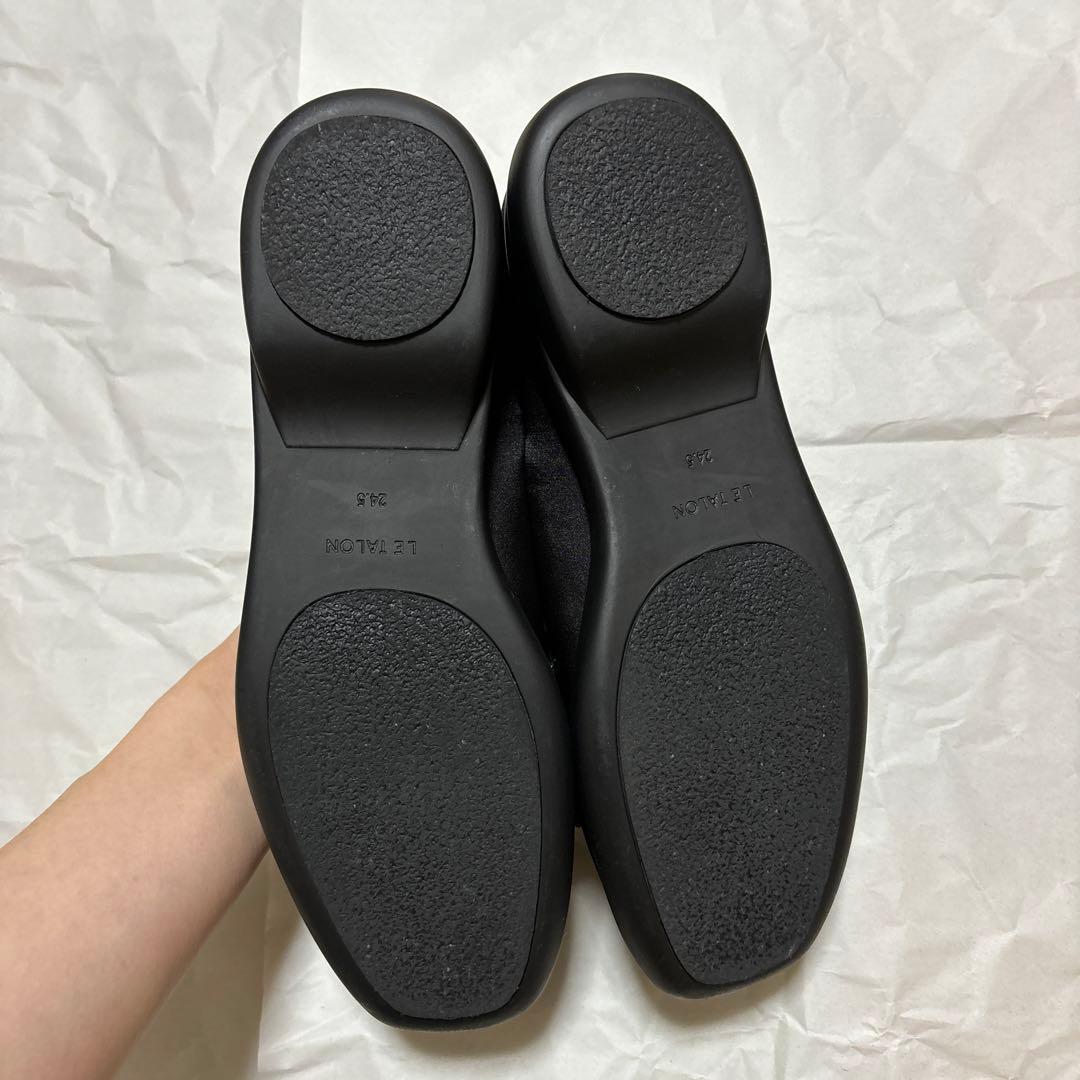 【美品】LE TALON ダブルリボンバレリーナ　24.5cm