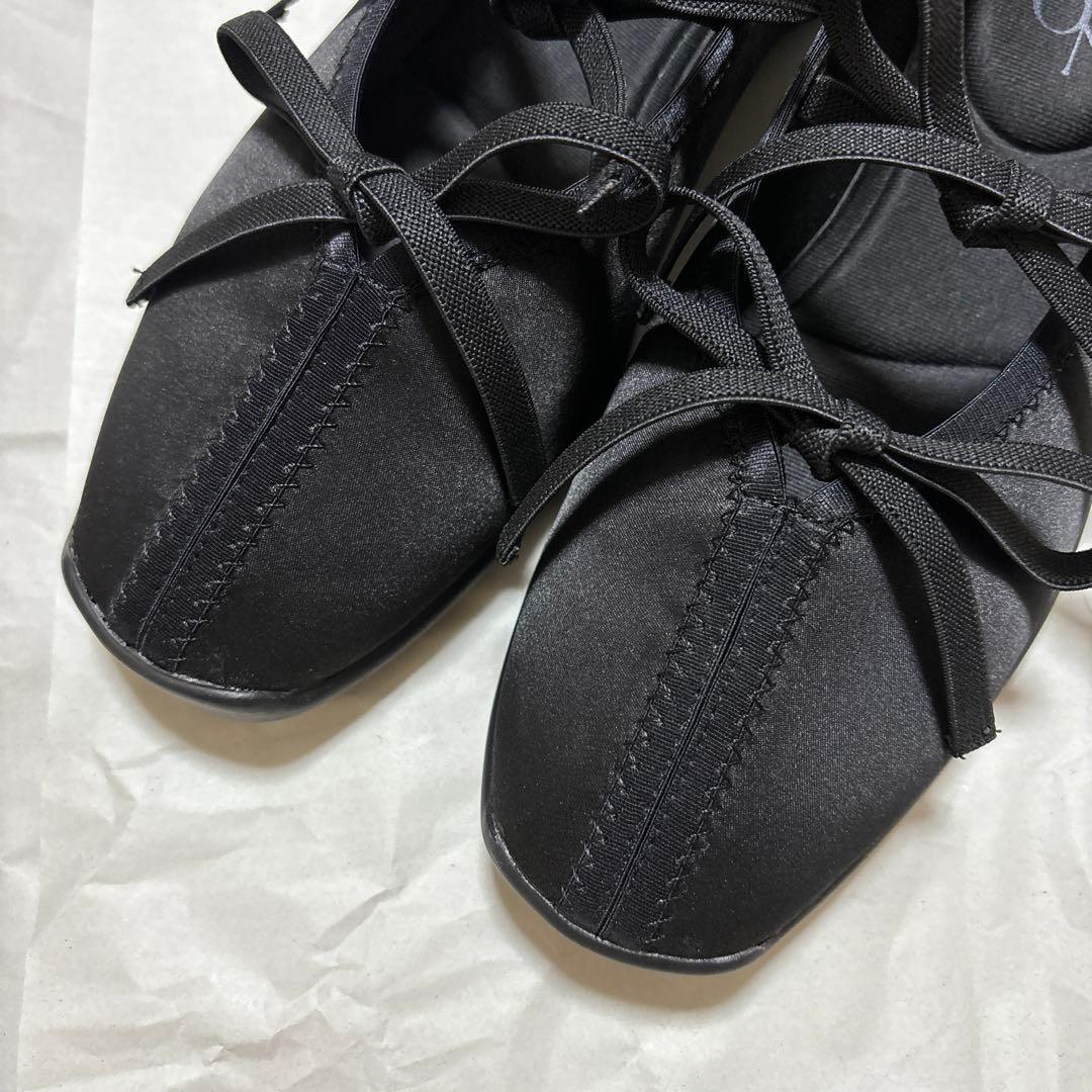 【美品】LE TALON ダブルリボンバレリーナ　24.5cm