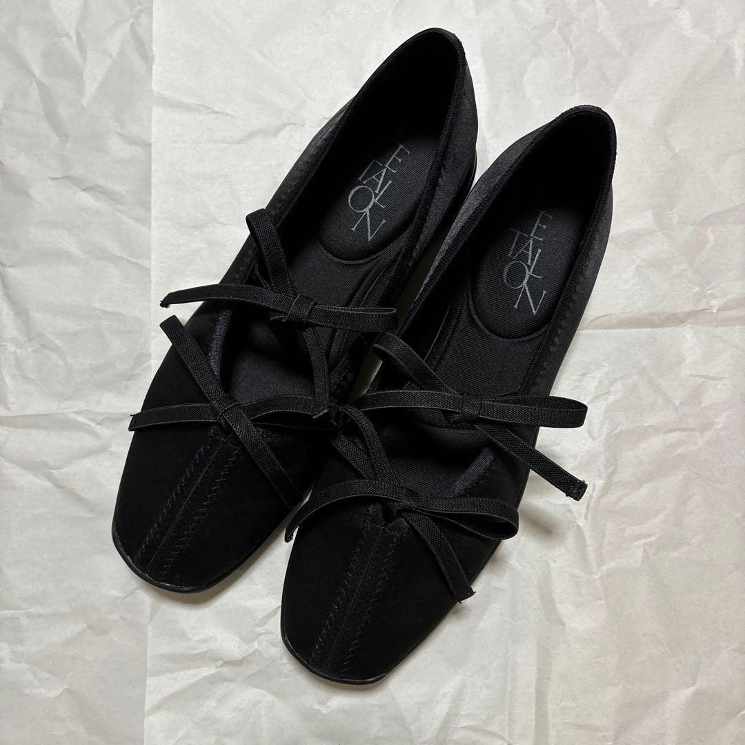 【美品】LE TALON ダブルリボンバレリーナ　24.5cm