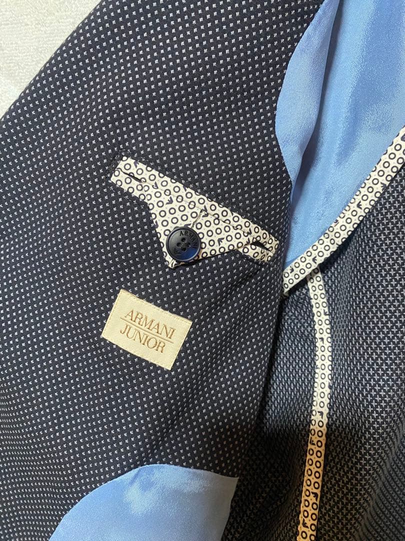 ARMANI JUNIOR ネイビー　ドット　スーツ　9-10