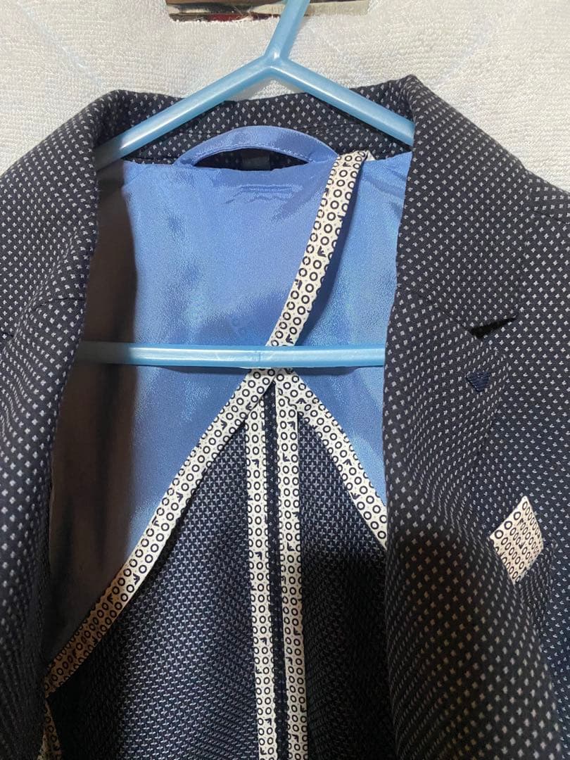 ARMANI JUNIOR ネイビー　ドット　スーツ　9-10