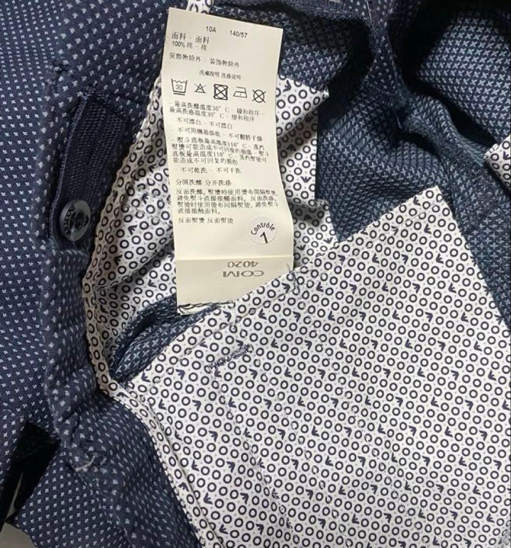 ARMANI JUNIOR ネイビー　ドット　スーツ　9-10