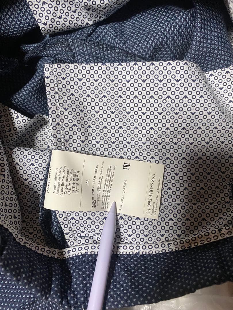 ARMANI JUNIOR ネイビー　ドット　スーツ　9-10