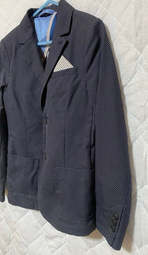 ARMANI JUNIOR ネイビー　ドット　スーツ　9-10