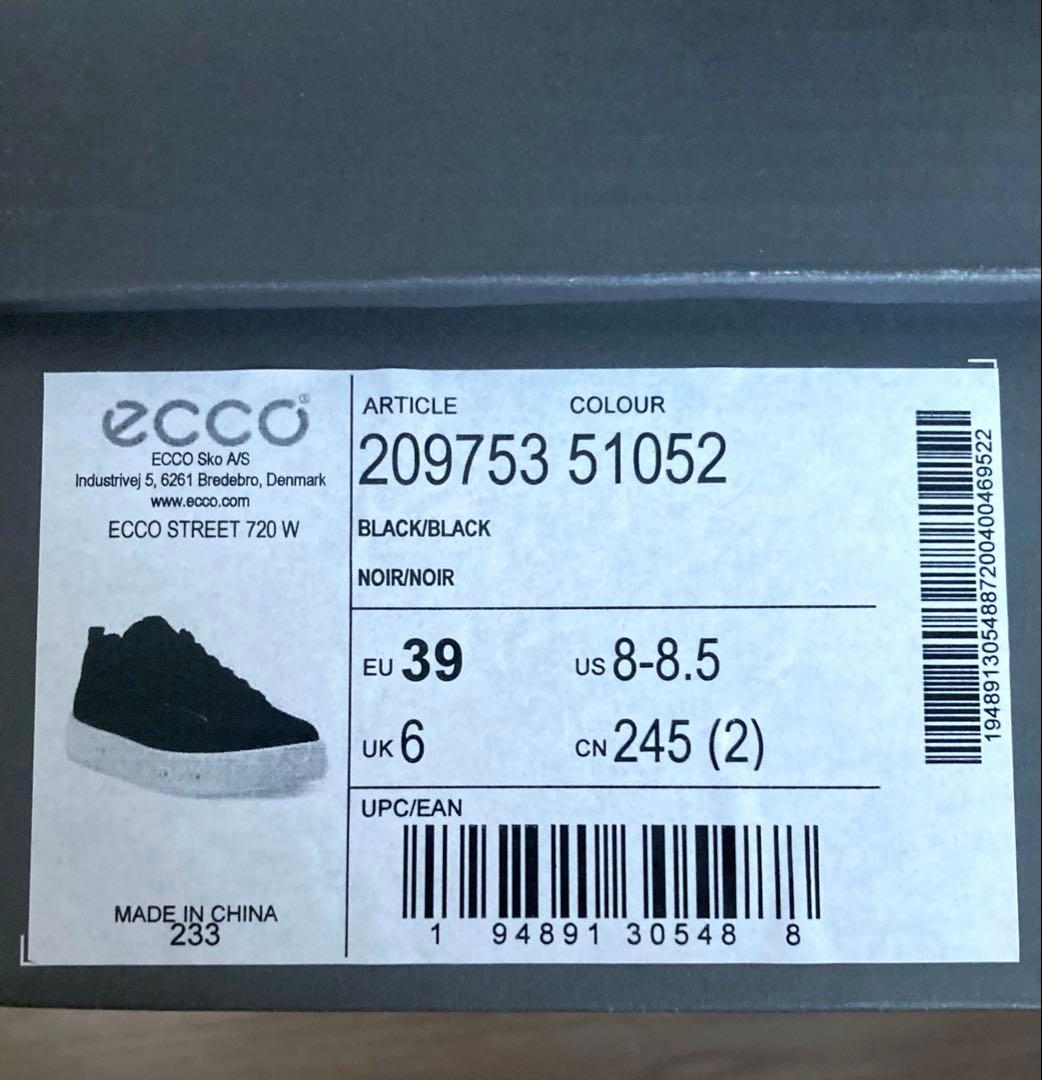 【新品】ECCO ゴアテックス　スニーカー　24.5 ブラック