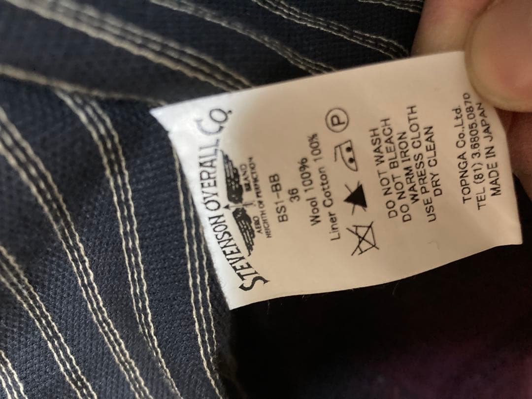 STEVENSON OVERALL ウールジャケット