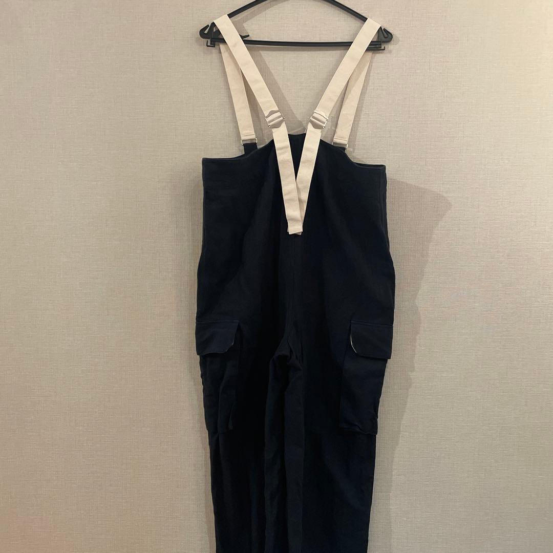 【IENA LA BOUCLE】リネンコットンヘリンボン サスペンダーパンツ