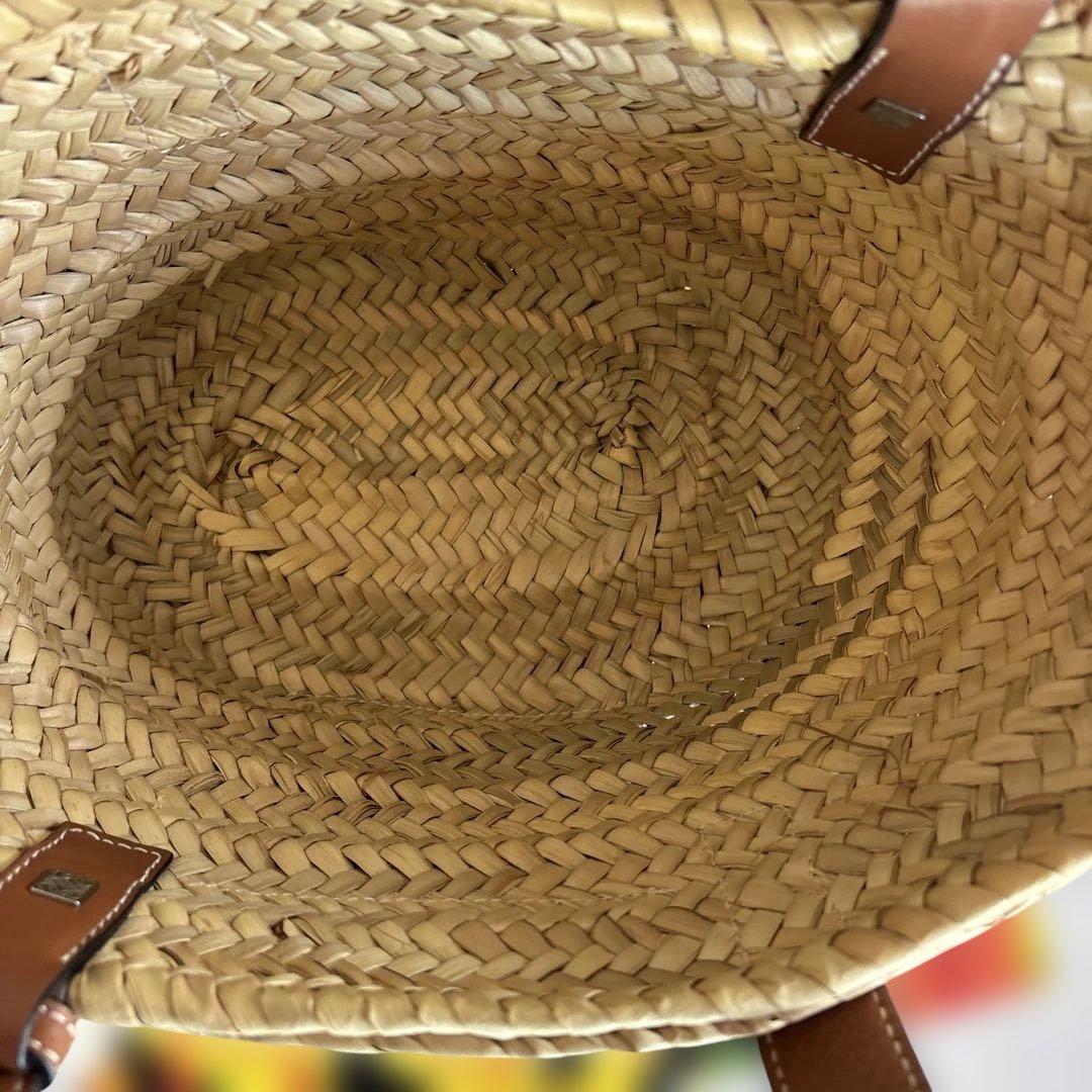 値下げ　 ロエベ　籠バッグ　スモール　タン