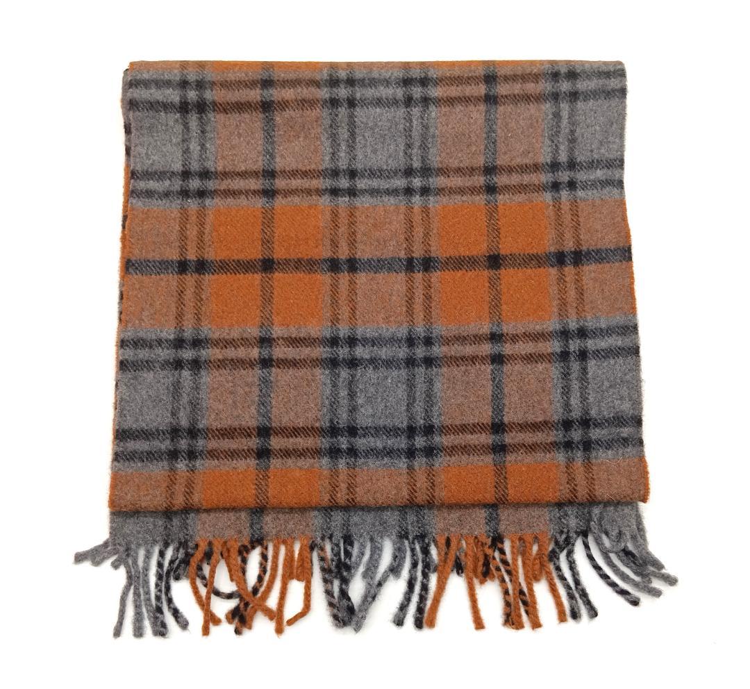 Hermès タータンチェック柄 カシミヤ100％マフラー