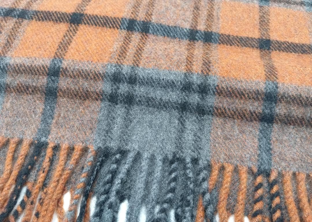 Hermès タータンチェック柄 カシミヤ100％マフラー