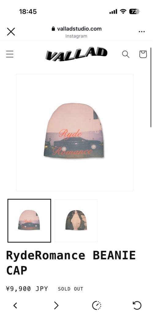 <新品未使用> vallad RydeRomance BEANIE CAP