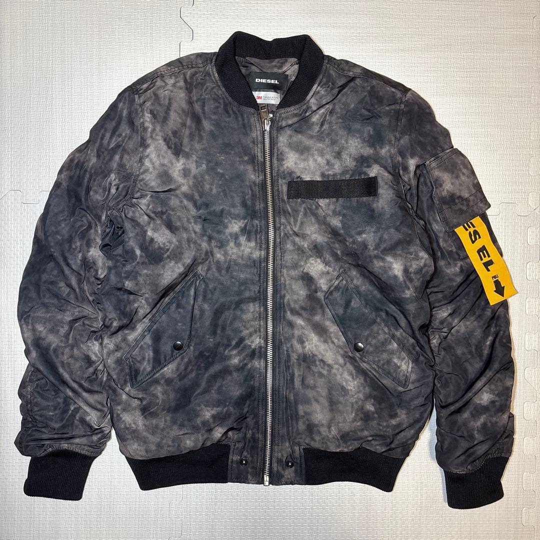 【極美品】DIESEL ムラ染め MA-1 ボンバージャケット デジタルカモ