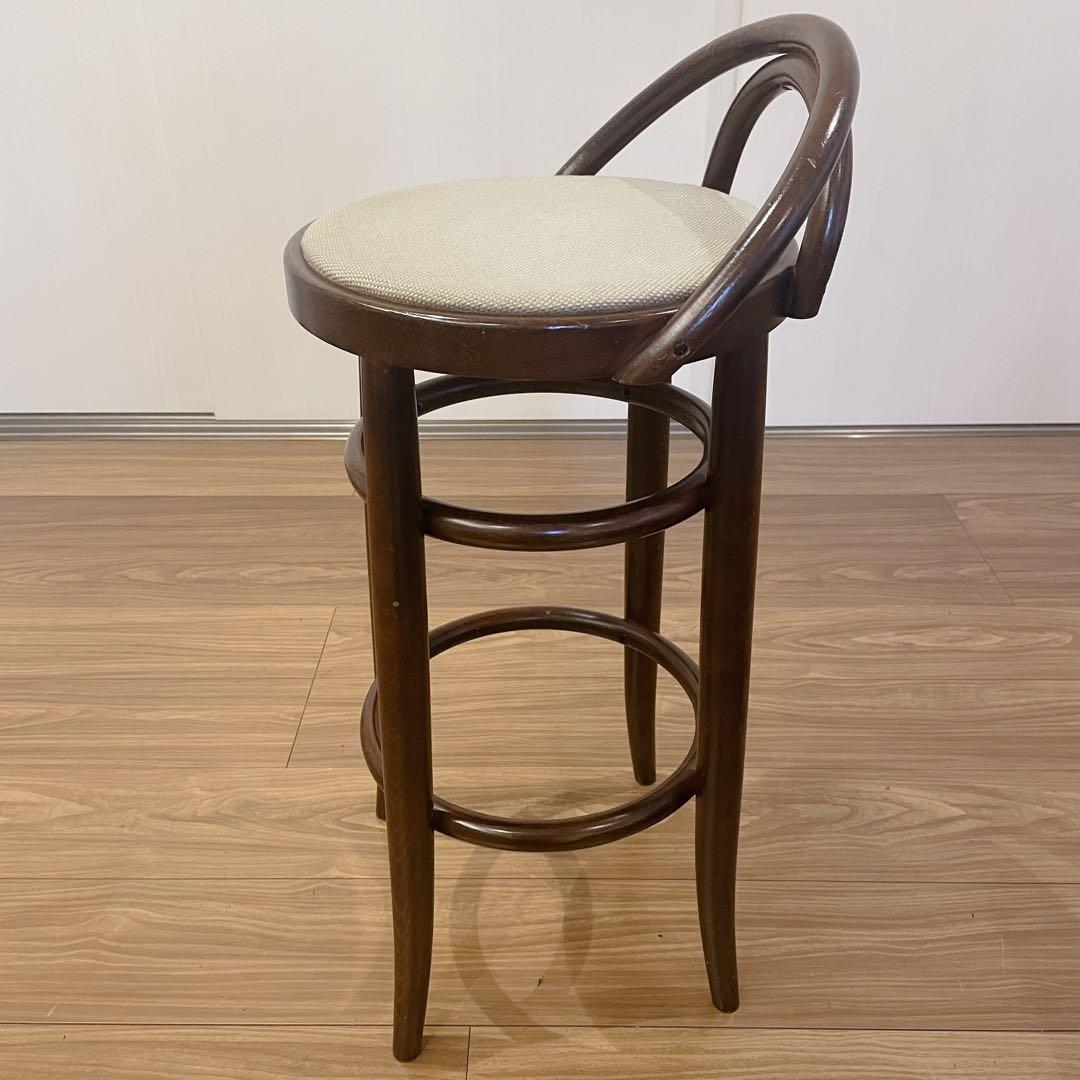 希少品　秋田木工 ベントウッド　ハイスツール 曲げ木 丸椅子 カウンターチェア