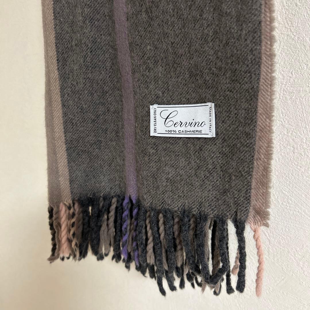 IENA★【CERVINO】チェックカシミヤストール