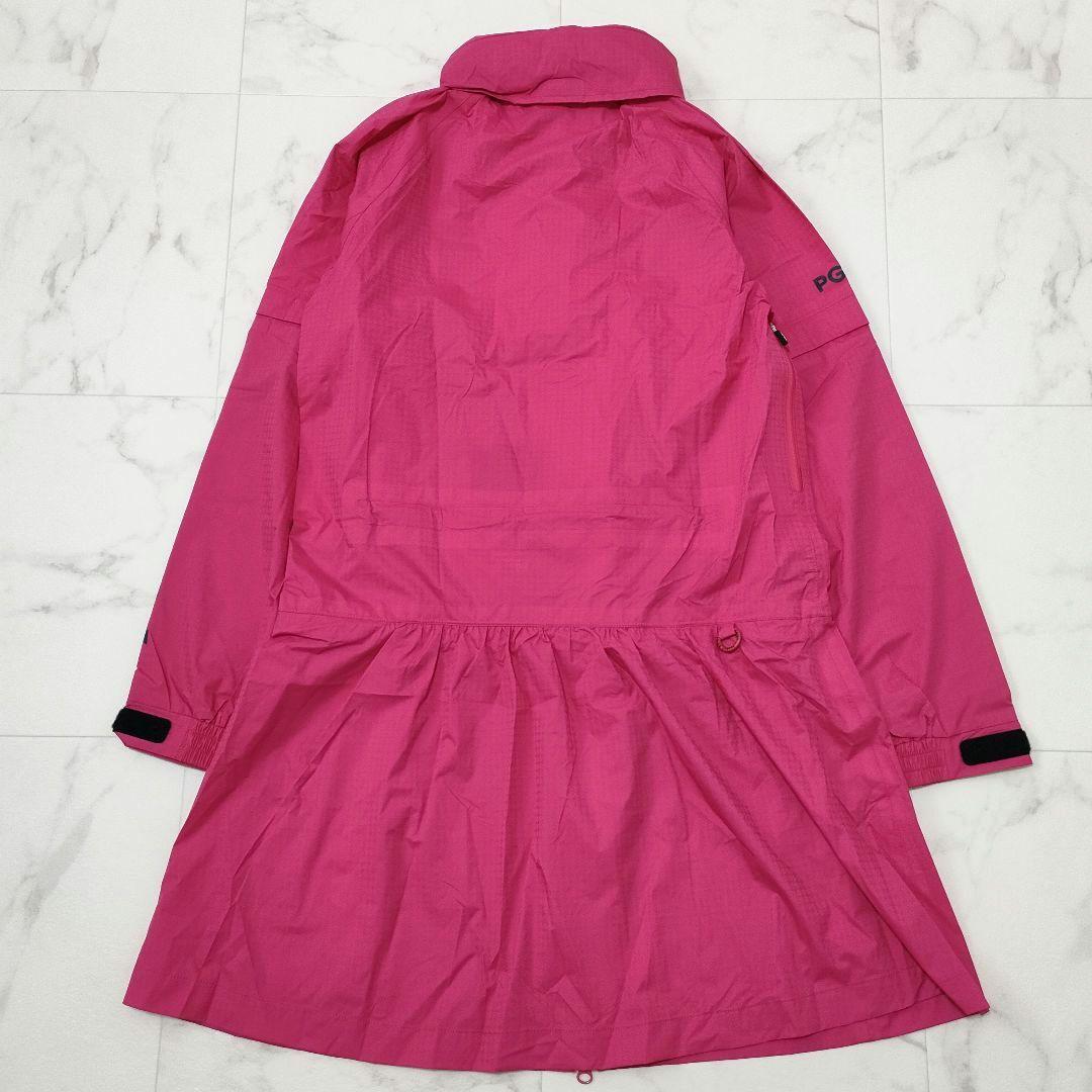【新品タグ付】パーリーゲイツ　ゴルフ　2wayレインワンピース　袖脱着　ピンク0