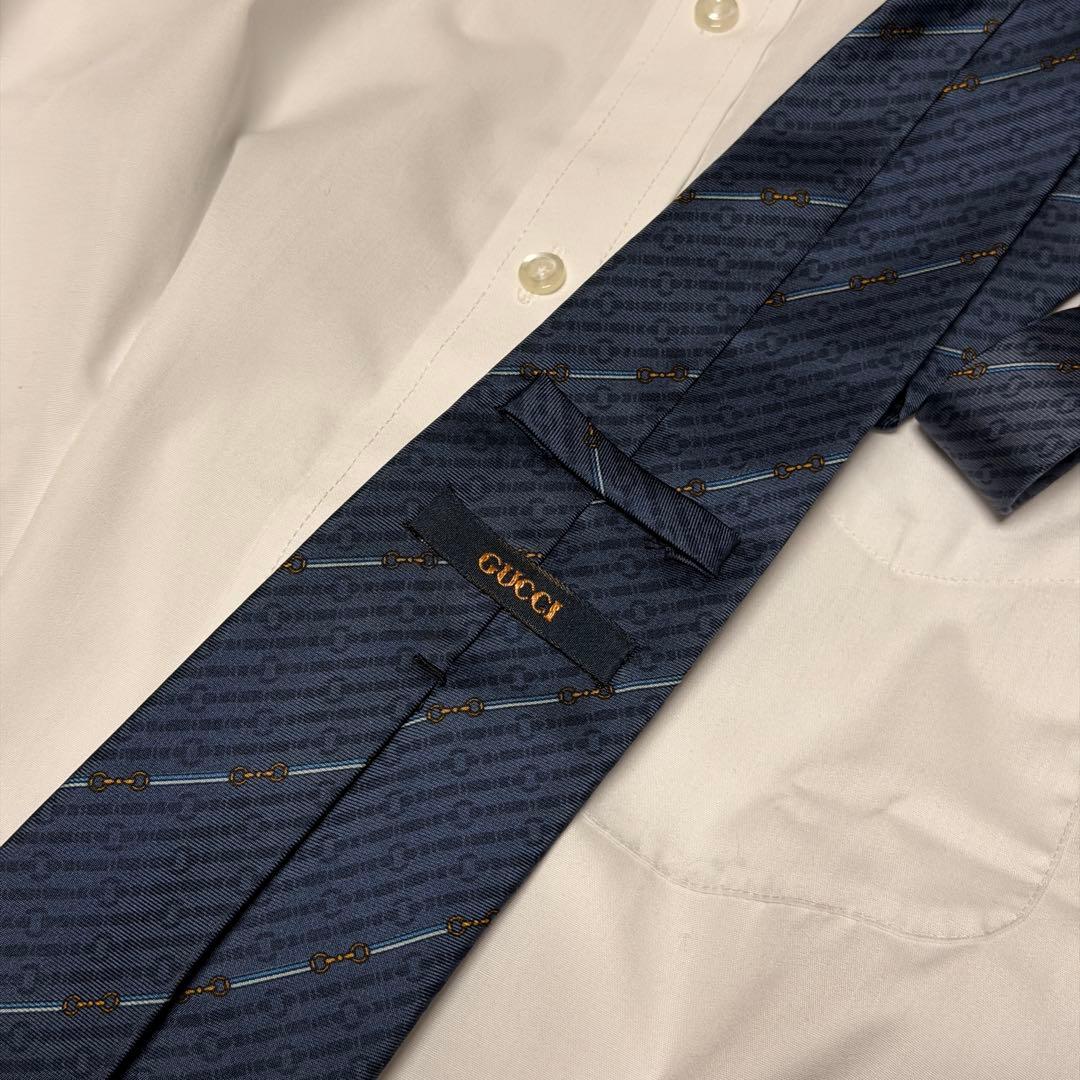 GUCCI ヴィンテージ　ネクタイ　ブルー