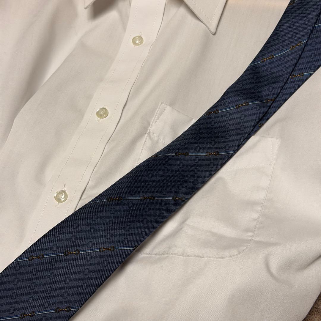 GUCCI ヴィンテージ　ネクタイ　ブルー