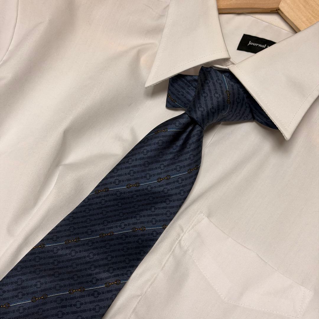 GUCCI ヴィンテージ　ネクタイ　ブルー