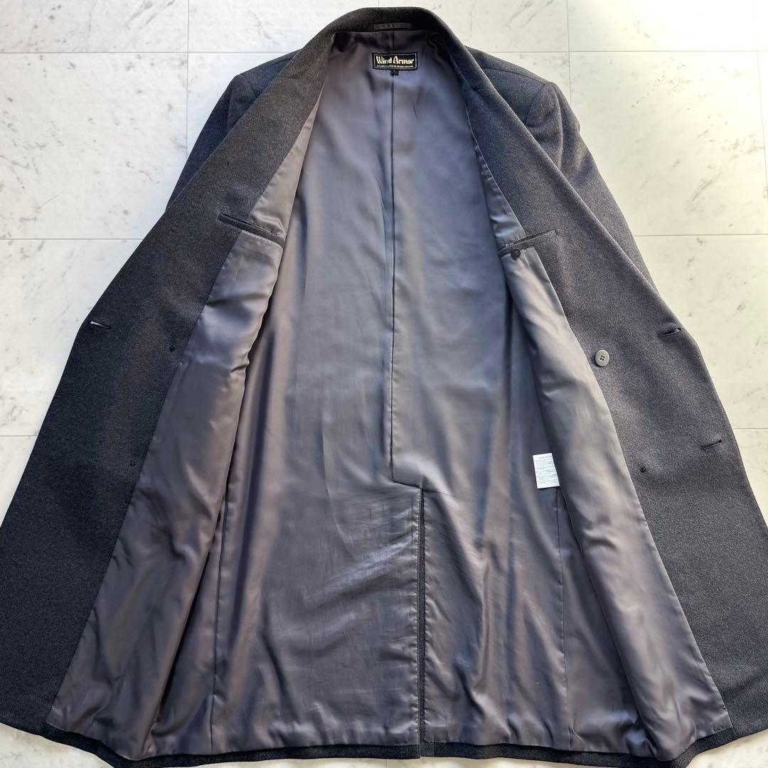 美品 Wind Armor ダブルチェスターコート カシミヤ100% L