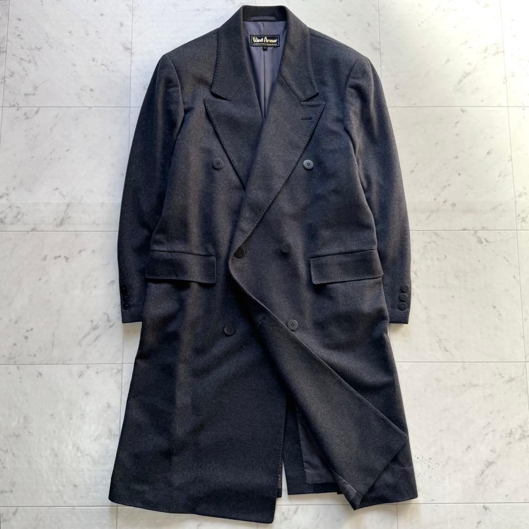 美品 Wind Armor ダブルチェスターコート カシミヤ100% L