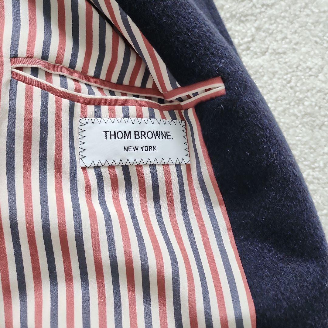 トムブラウンネイビー チェスターコート ウール混紡