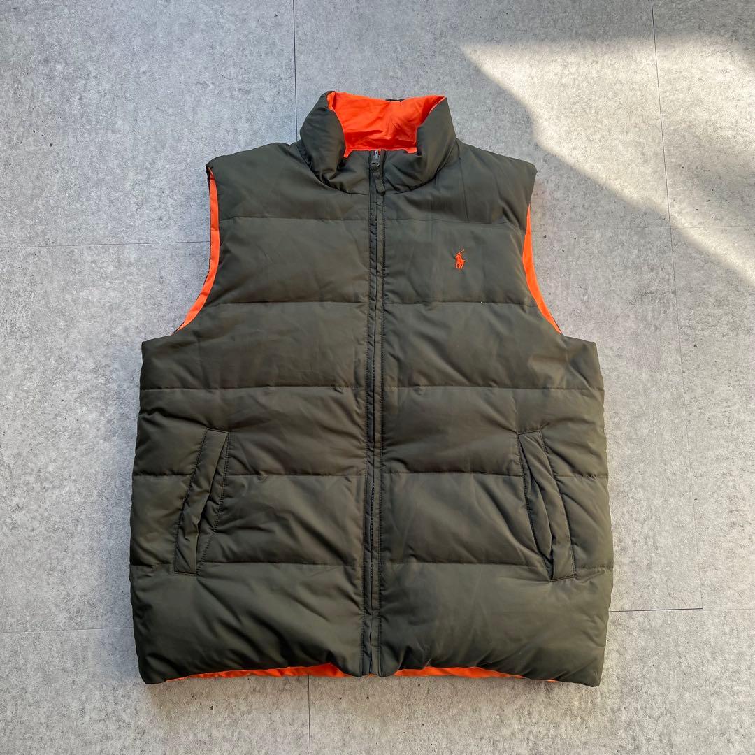 90s Ralph Lauren ラルフローレン リバーシブル ダウンベスト
