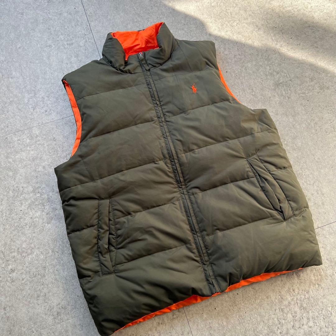 90s Ralph Lauren ラルフローレン リバーシブル ダウンベスト