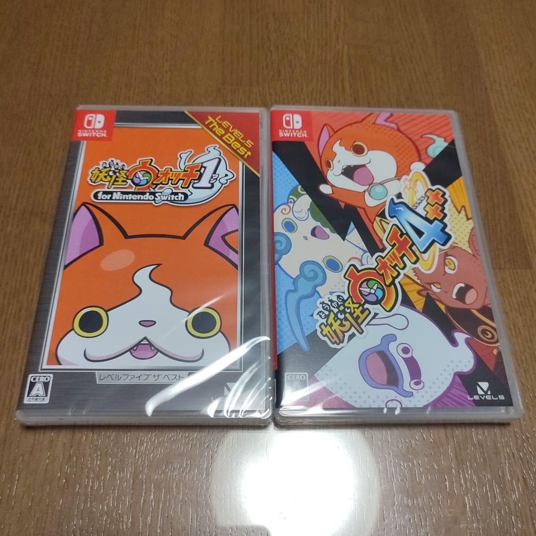 新品未開封　2作品　妖怪ウォッチ1　妖怪ウォッチ4++　switch　ぷらぷら